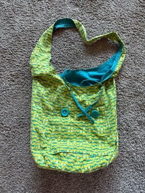 Teal and Yellow Patterned bag